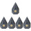 5Pièces Support Encens Décoration Maison Aromathérapie 1