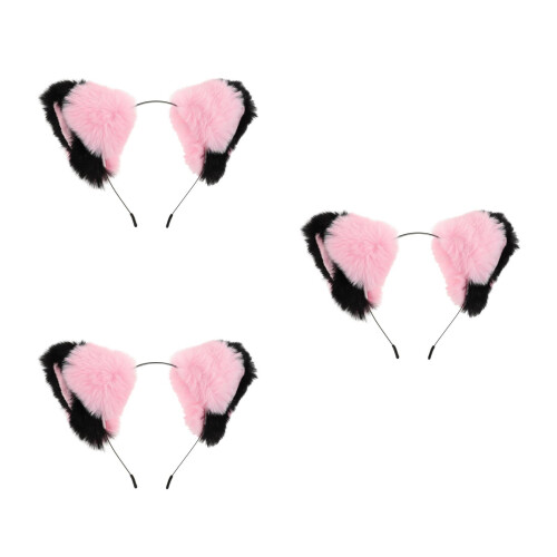 3Pièces -Tête Oreilles Animaux En Peluche Pour 1
