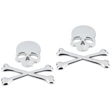 2Pièces Décalcomanie Crâne Argent Métal Pour 3D