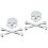 2Pièces Décalcomanie Crâne Argent Métal Pour 3D 1