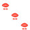 9Pièces Décor Latex Rouge Pour Fête Et 8