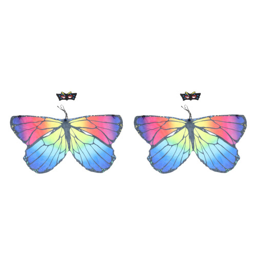 2Ensembles Ailes Multicolores Costume Enfants Pour Halloween 1