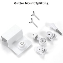 Pacote com 4 Suportes para Calha Compatíveis com Painel Solar Ring, Suporte Universal Ajustável de 360 para Calha Ring para Arlo, para
