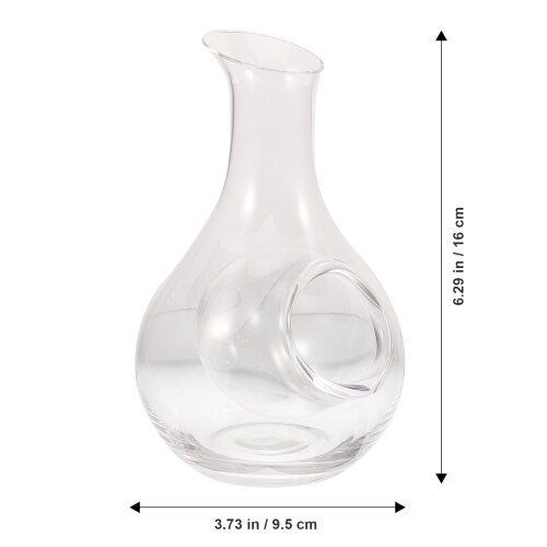 4St Functionele Glazen Wijnkan Transparant Inclining Ice Wijn Decanter 1