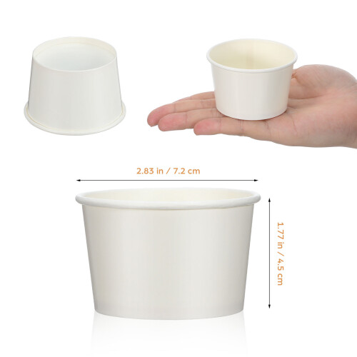 300St Witte Mousse Cups Wegwerp Dessertcontainers Met 1
