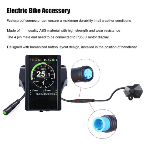 4 PIN  Button Controller for Bafang P850C Mid Mount Motor Display Panel Bike Motor Button Controller 2