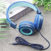 3X Adjustable Folding Wired Headset for Kids 3.5mm Plug, -Ear Headphones with Mic for Online Classes
