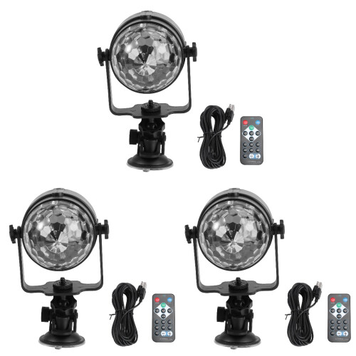 3Pièces Lampe LED Noire Colorée Pour Club Dj Disco 2