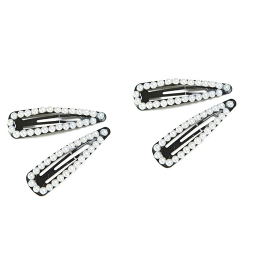 4Pièces Barrettes Snap Blanche Usage Pour Filles 2