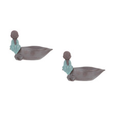 2Pièces Pot Jardin Céramique Style Zen Pour