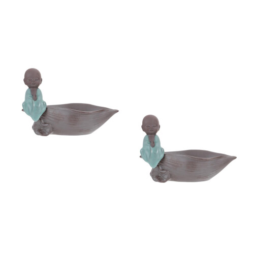 2Pièces Pot Jardin Céramique Style Zen Pour