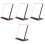 4Pièces Miroir Décoratif Bois Couleur Marron Clair Pour Coiffeuse 3