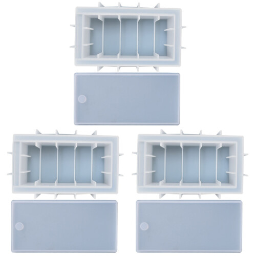 3Ensembles Moules Silicone Stockage DIY Résine 2