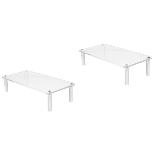 2Pièces Rack Transparent Présentoir Simple 2