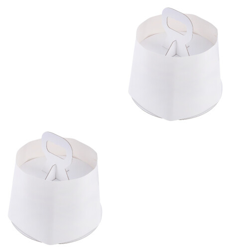 2Ensembles Boîtes De Rangement Blanches Pour Desserts Pâtisseries 2