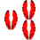 3Paires Cache Rouge ABS Décoration Auto Simple À Poser 5