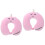 2Pièces Coussin Cervical Rose Pour Voyage 3
