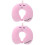 2Pièces Coussin Cervical Rose Pour Voyage 4