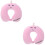 2Pièces Coussin Cervical Rose Pour Voyage 5