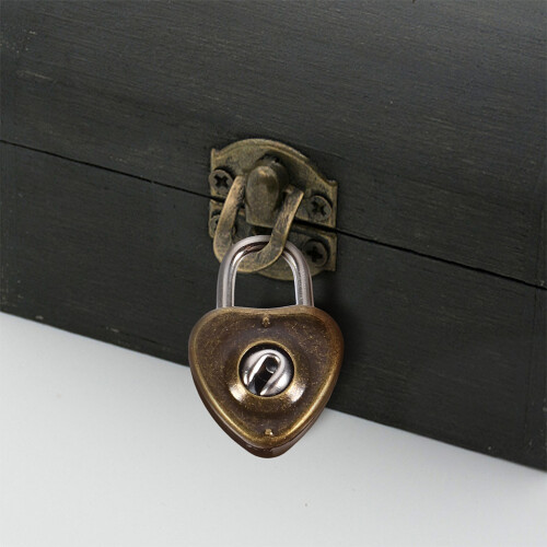 10Pièces Cadenas Petit Cœur Fer Multifonction Pour Café 2