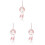 3Pièces Décoration Murale -Rêves Rose Cristal Style 3