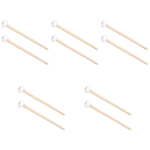 10Pièces Maillets Gong Bois Manche Confort Usage Domestique 2