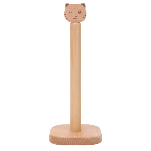 3Pièces Présentoir Papier Vertical En Bois Beige Style Chat Élégant 1