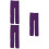 3Pièces Leggings Violets Hiver Extensibles 6