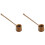 2Pièces Louche Bambou Multifonction Longue Manche Sécurisée Marron 2