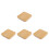 4Pièces Couvercles Bamboo Hermétiques Orange Pour Bocaux Pots 3