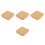 4Pièces Couvercles Bamboo Hermétiques Orange Pour Bocaux Pots 4