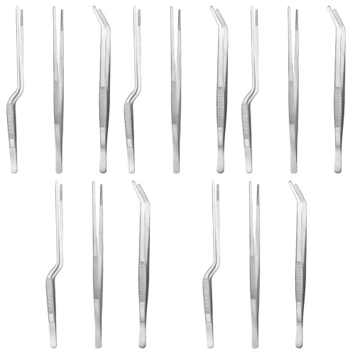 5Ensembles Pinces Cuisine Serrations Précises Acier Argent 1