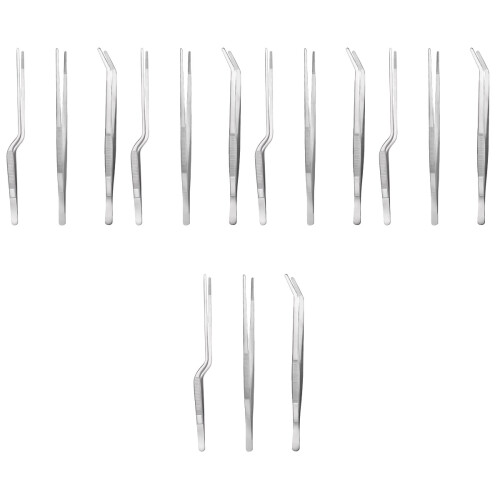 5Ensembles Pinces Cuisine Serrations Précises Acier Argent 2