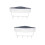 2Pièces Étagère D'angle Perçage En PP Pour Salle De Bain 6