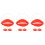 9Pièces Décor Latex Rouge Pour Fête Et 4