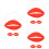 9Pièces Décor Latex Rouge Pour Fête Et 5