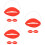 9Pièces Décor Latex Rouge Pour Fête Et 6