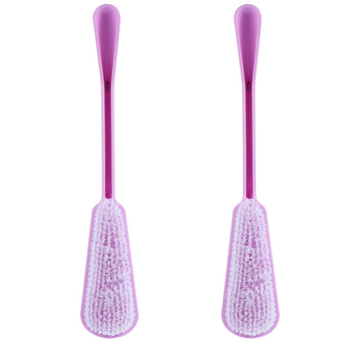 2Pièces Accessoires Bain Brosse Longue Manche Anti-Glisse 2