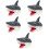 5Pièces Marionnettes Requins Noires Jouet Éducatif Interaction 6