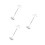 3Pièces Support À Métal Argenté Double Crochets, Hauteur Réglable 5