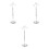 3Pièces Support À Métal Argenté Double Crochets, Hauteur Réglable 6