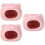 3Pièces Hamster Rose Céramique Avec Design Tête De Chat 6