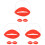 9Pièces Décor Latex Rouge Pour Fête Et 2