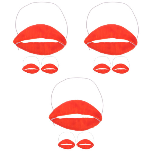 9Pièces Décor Latex Rouge Pour Fête Et 2
