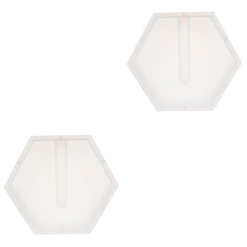 2Pièces Moule Vase Silicone Hexagonal Durable Facile À Nettoyer 2