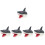 5Pièces Marionnettes Requins Noires Jouet Éducatif Interaction 5