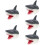 5Pièces Marionnettes Requins Noires Jouet Éducatif Interaction 9