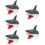 5Pièces Marionnettes Requins Noires Jouet Éducatif Interaction 10
