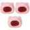 3Pièces Hamster Rose Céramique Avec Design Tête De Chat 3
