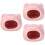 3Pièces Hamster Rose Céramique Avec Design Tête De Chat 5